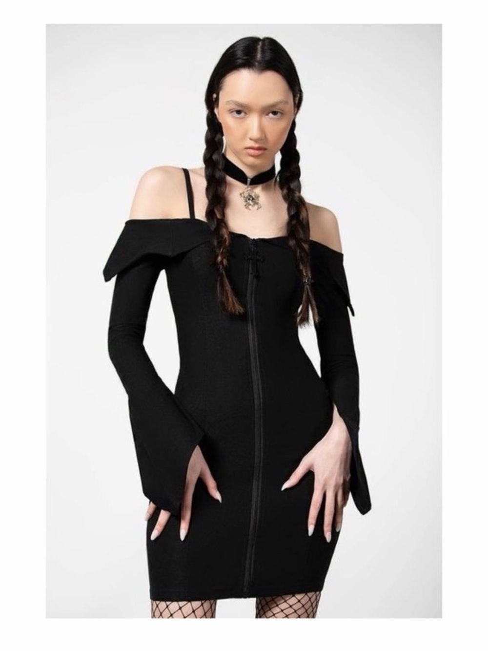 Killstar NWT Demelza Bardot Gothic Black Size Medium